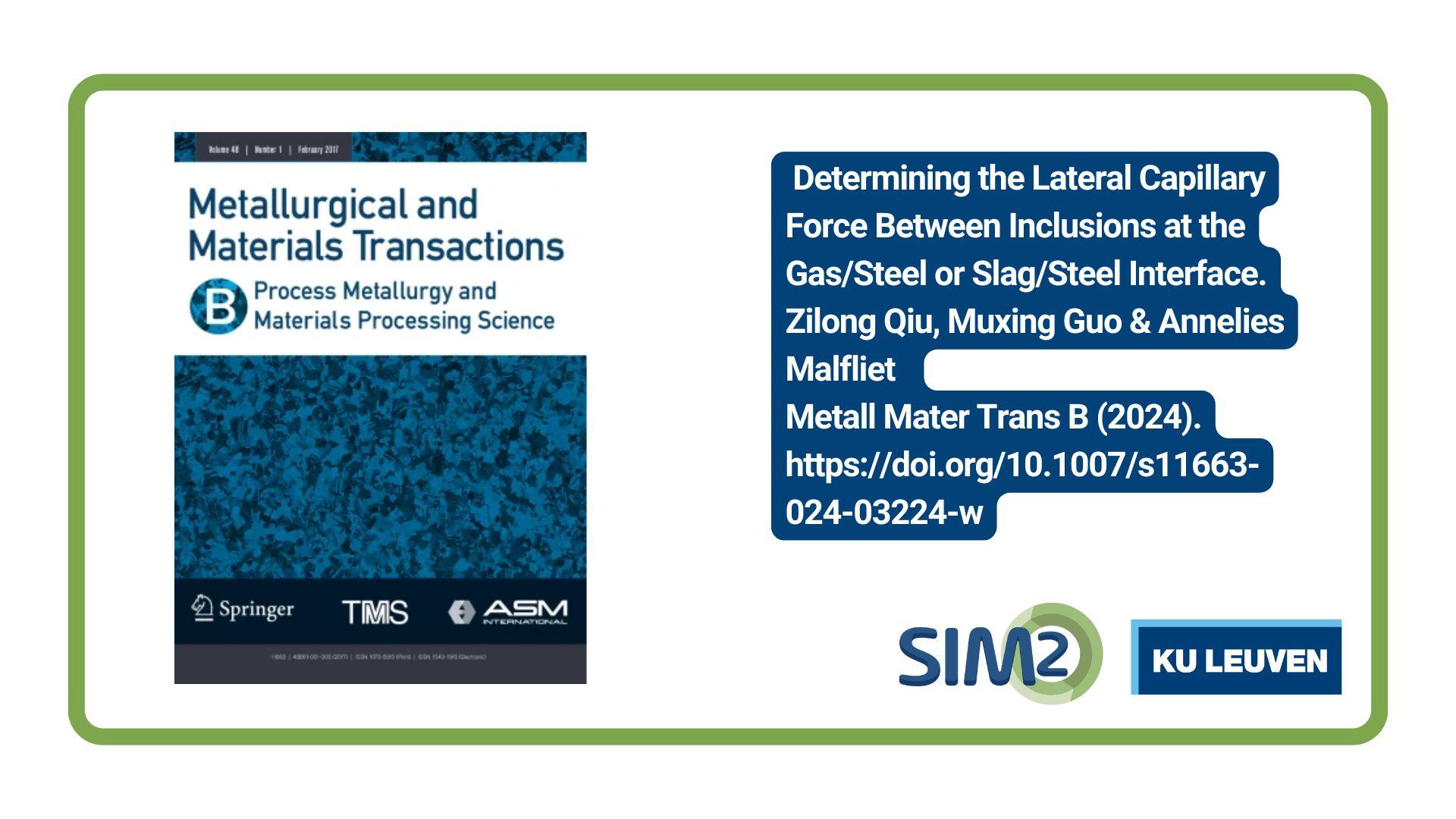 Capillary Forces Between Inclusions at the Gas/Steel or Slag/Steel Interface