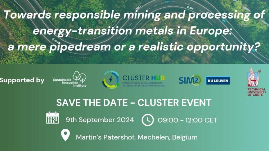 EU Clustering Event on responsible mining in Europe (9 Sep’ 2024)